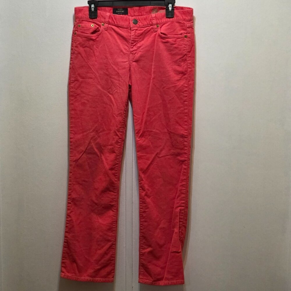 J.Crew Bootcut Corduroy Denim Jeans Pink Salmon 29 Regular Womens